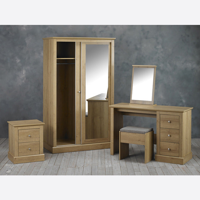 DEVON 2 DOOR SLIDING WARDROBE OAK