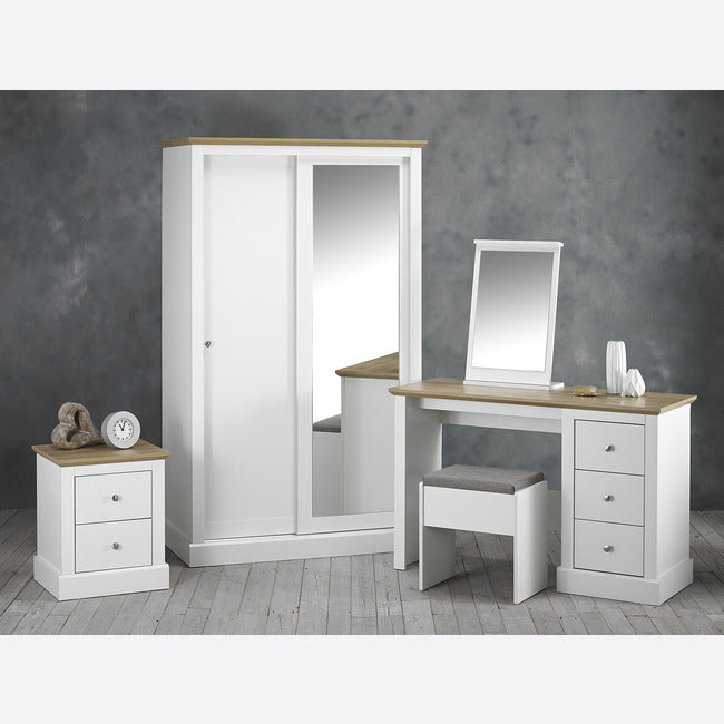 DEVON 2 DOOR SLIDING WARDROBE WHITE