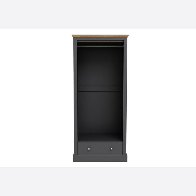 DEVON 2 DOOR WARDROBE CHARCOAL