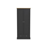 DEVON 2 DOOR WARDROBE CHARCOAL