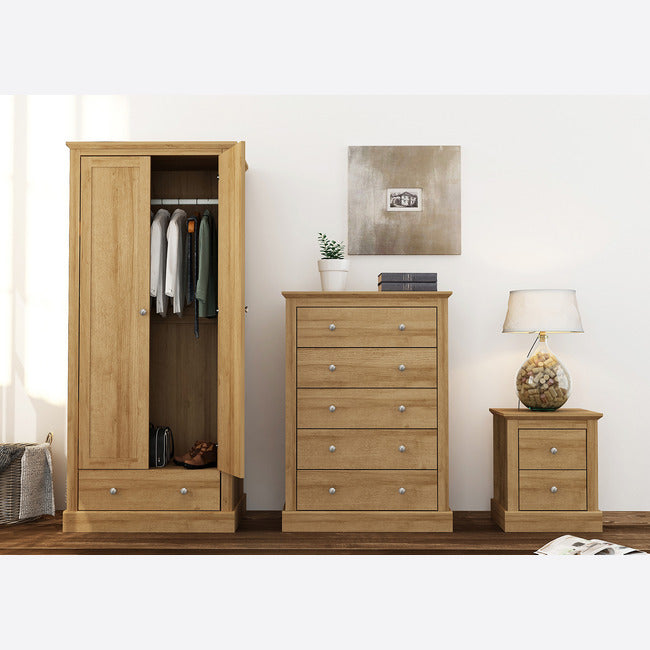 DEVON 2 DOOR WARDROBE OAK