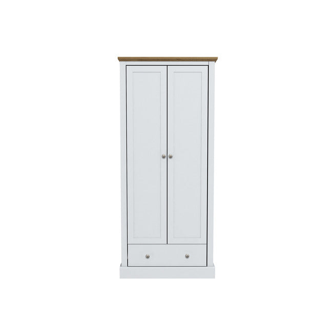 DEVON 2 DOOR WARDROBE WHITE