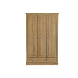 DEVON 3 DOOR 2 DRAWER WARDROBE OAK