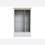 DEVON 3 DOOR 2 DRAWER WARDROBE WHITE