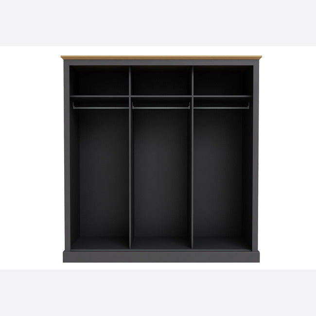 DEVON 3 DOOR SLIDING WARDROBE CHARCOAL