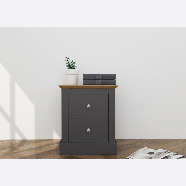 DEVON BEDSIDE CABINET CHARCOAL