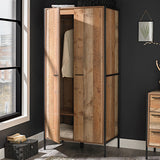 HOXTON 2 DOOR WARDROBE DISTRESSED OAK EFFECT