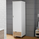 STOCKHOLM 1 DOOR WARDROBE WHITE-OAK